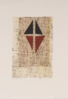 Hannes Harrs; Abstract Composition with Triangles in Red and Black