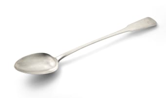 A George III silver fiddle pattern ladle, I.M, Edinburgh, 1811