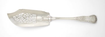 A Victorian silver King's pattern fish slice, Samuel Hayne & Dudley Carter, London, 1845