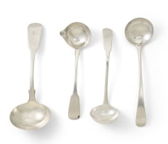 A George III silver sauce ladles, Hester Bateman, London, 1788