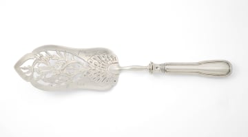 A French silver fish slice, Christofle, late 19th/early 20th century