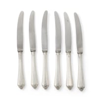 Six William VIII silver fruit knives, John Biggin Ltd, Sheffield, 1947