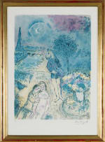 Marc Chagall; Serenade Sous la Tour Eiffel (Serenade Under the Eiffel Tower)