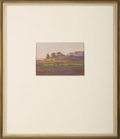Jacob Hendrik Pierneef; Farm Landscape with Trees and Building