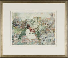 Hardy Botha; Fantasy Landscape with Figures and Animals