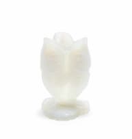 Etling Glass; 'Vase aux 3 Poissons' opalescent glass vase, Model No. 132, c.1930s