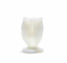 Etling Glass; 'Vase aux 3 Poissons' opalescent glass vase, Model No. 132, c.1930s