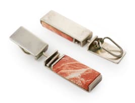 Erich Frey; Red jasper ring and earring suite