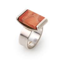 Erich Frey; Red jasper ring and earring suite