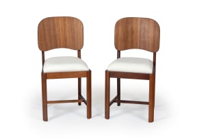 Duros; Pair of teak dining chairs, South Africa