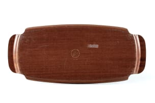Silva; Moulded teak serving tray, Sweden