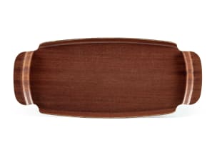 Silva; Moulded teak serving tray, Sweden