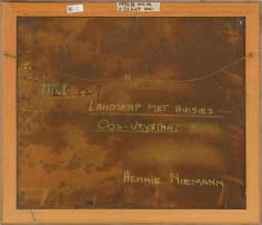 Hennie Niemann Snr; Landskap met Huisies – Oos-Vrystaat (Landscape with Houses – Eastern Free State)