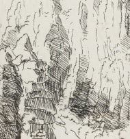 François Krige; View of Cogmanskloof Pass (Cape Fold Belt Mountains) with Old English Fort, near Montagu, Western Cape