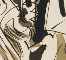 André Masson; Abstract Composition with Two Figures (Hommage à Dorothéa Tanning)