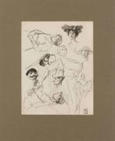 Théophile Alexandre Steinlen; Figure Studies, recto-verso