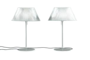 Philippe Starck; Pair of 'Romeo Moon' table lamps for Flos, Italy