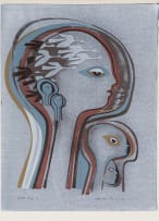 Bettie Cilliers-Barnard; Composition with Heads and Birds