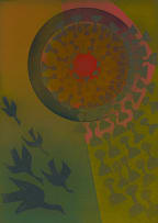 Bettie Cilliers-Barnard; Abstract Composition with Birds