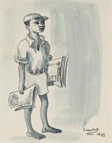 Peter Clarke; Young Newspaper Seller
