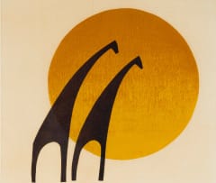 Hannes Harrs; Abstract Elephant; Sun and Giraffe, two