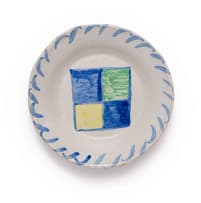 Hylton Nel; Three plates with square patterning