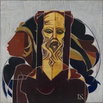 Raymond Andrews; Bearded Figure and Head in Profile