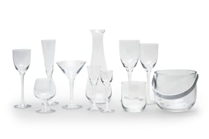 Anna Ehrner; 111-piece 'Line’ glass service for Kosta Boda, Sweden