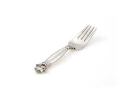 A set of Georg Jensen silver 'Acanthus' pattern flatware, designed in 1917 by Johan Rohde, .925 sterling, c.1945-1977