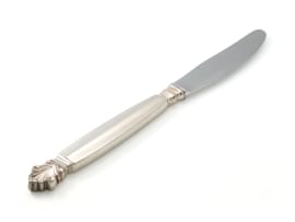 A set of Georg Jensen silver 'Acanthus' pattern flatware, designed in 1917 by Johan Rohde, .925 sterling, c.1945-1977