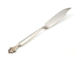 A set of Georg Jensen silver 'Acanthus' pattern flatware, designed in 1917 by Johan Rohde, .925 sterling, c.1945-1977