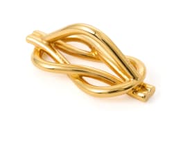 Christofle; Christofle gold-plated scarf tie, Christofle, France, 20th century