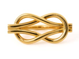 Christofle; Christofle gold-plated scarf tie, Christofle, France, 20th century