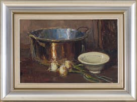 Adriaan Boshoff; Copper Pot, Onions and Bowl