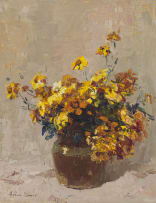 Adriaan Boshoff; Yellow Daises in a Vase