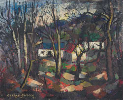 George Enslin; Cottages in a Clearing