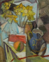 May Hillhouse; Narcis en Blou Beker (Daffodils and Blue Jug)