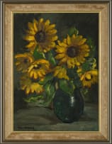 James Thackwray; Sunflowers in a Vase