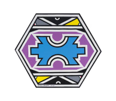 Esther Mahlangu; Untitled (Ndebele Pattern with Blue Centre)