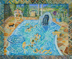 Rain Battiss; Swimming Pool Thoughts on a Beautiful Morning