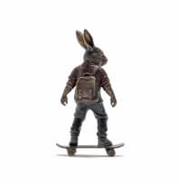 Carol Cauldwell; Skater Bunny Red