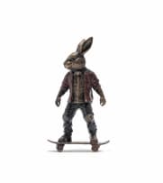 Carol Cauldwell; Skater Bunny Red