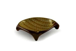 Kalahari Studio; Organic-shaped ashtray with abstract design