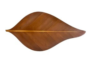 Duros; Leaf-shaped sapele mahogany coffee table, South Africa