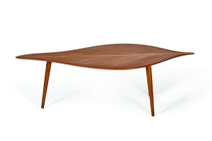 Duros; Leaf-shaped sapele mahogany coffee table, South Africa