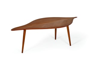 Duros; Leaf-shaped sapele mahogany coffee table, South Africa