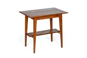 Two-tier teak side table, Denmark