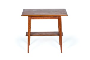 Two-tier teak side table, Denmark