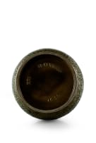 Bay Keramik; Large glazed earthenware floor vase with incised geometric ornament