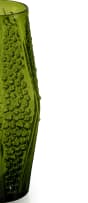 Green cased textured glass vase, Italy